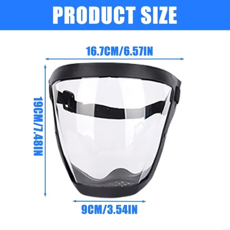 E21B Protective Full Face Shield for Eye Nose Mouth Reusable Work Full Face Shield