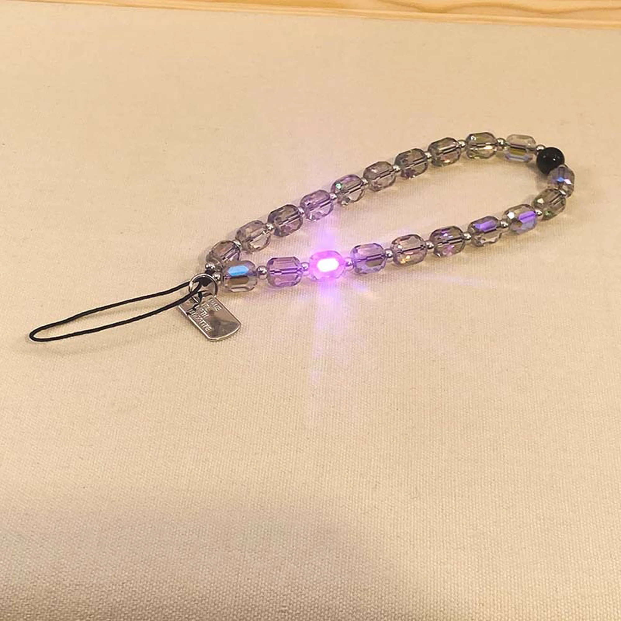 Cylindrical Glitter Crystal Lanyard Simple Everything Mobile Phone Case Lanyard Bracelet Bag Accessories Mobile Phone Chain