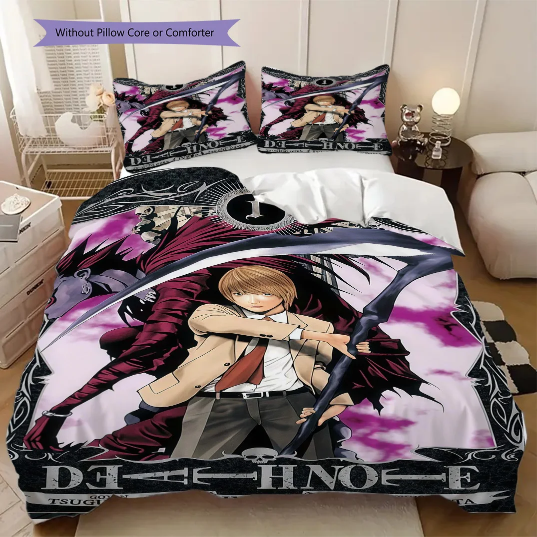 Anime Death Note Duvet Cover | King, Queen, Full, Twin, Anime Cartoon Bedding Set Gift LXRa24