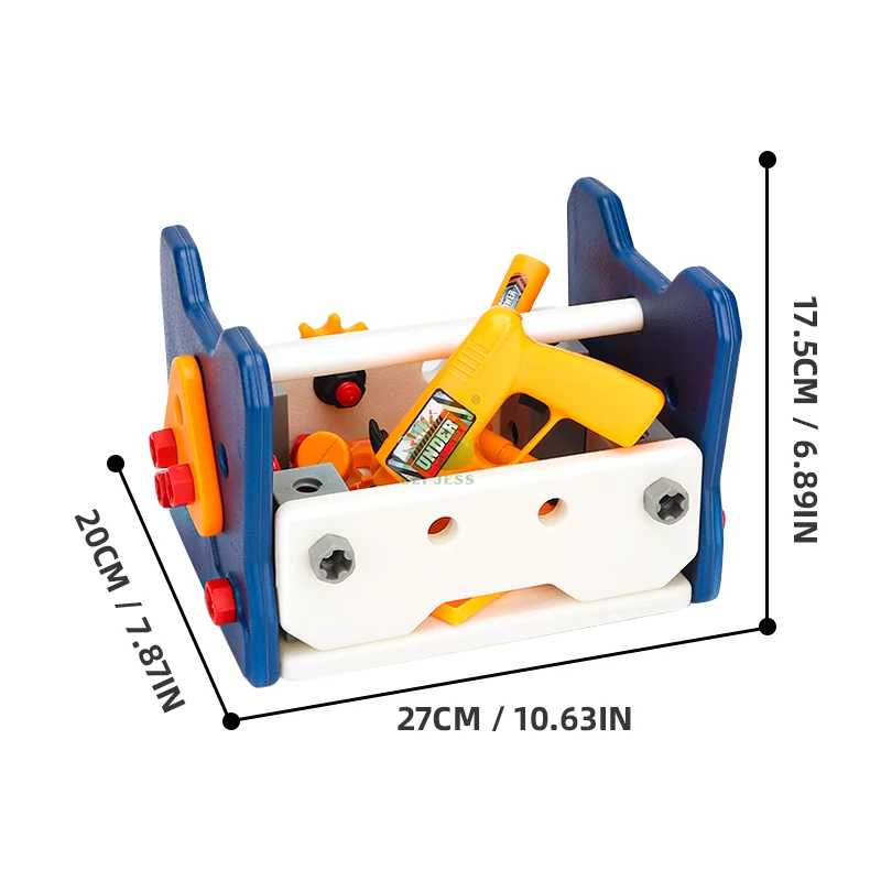 Children Montessori Construction Toys for Boy Play Tool Set DIY Electric Drill Screwdriver Repair Box Kids Toy 3 Years