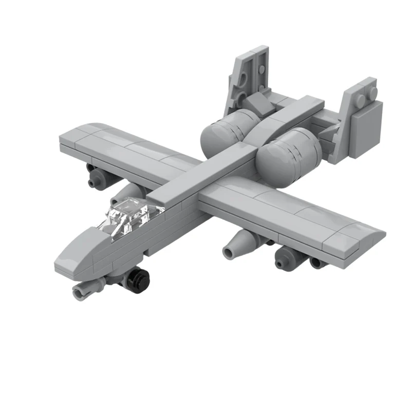 A10 Attack Aircraft Model MOC Building Bricks War Equipment Modular Technology Gifts Holiday Assemble Children Toys Suit