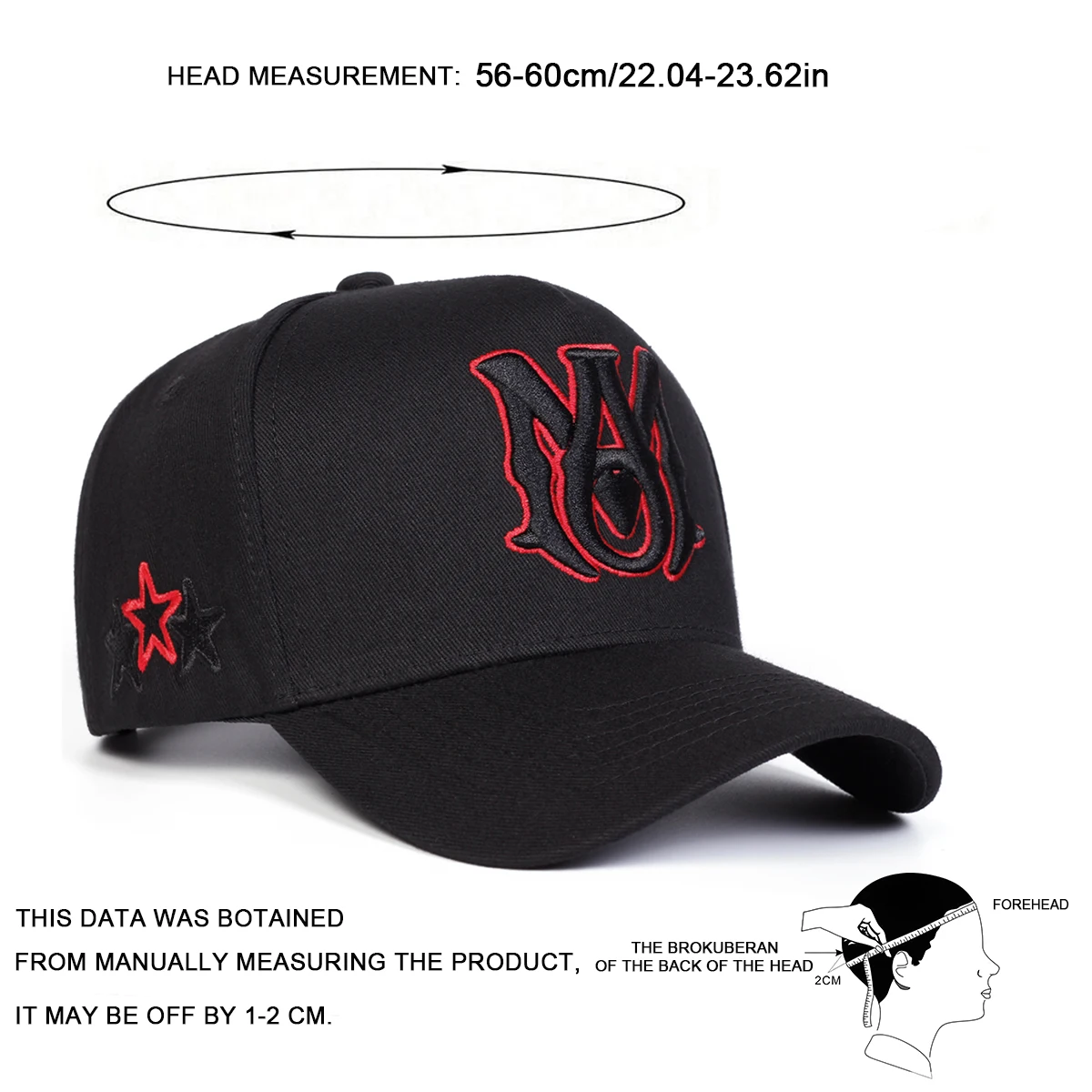 Unisex MA Letter Embroidery Baseball Caps Spring Autumn Outdoor Adjustable Casual Hats Sunscreen Hat Sports Cap