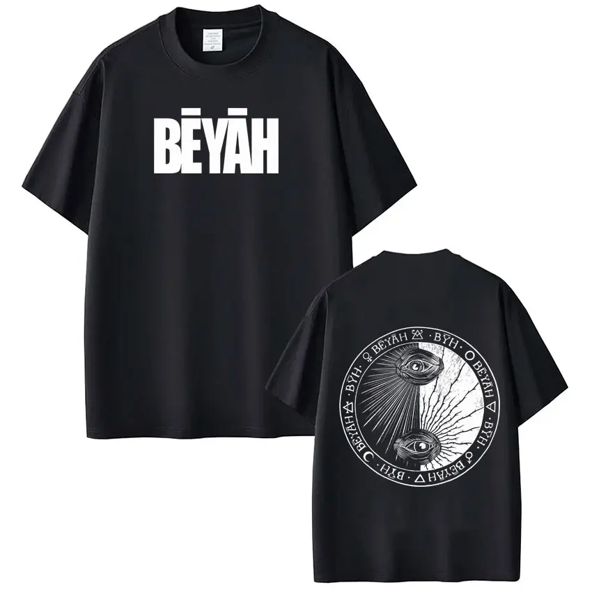 Camisetas de Hip-hop Rapper Damso Beyah Tour 2026 para Homens e Mulheres, Camisetas de Algodão Gótico Punk Casuais de Manga Curta para o Verão