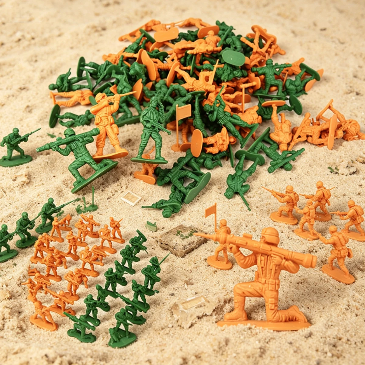 26/52Pcs 5cm Green Tactical Soldier Miniatures, Sturdy Detailed Army Figures for Military Scene Collectible Hobby Setups ZSY