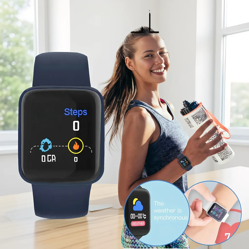 

2025 перезаряжаемые фитнес-часы с 7-дневной батареей, оповещения о здоровье в реальном времени