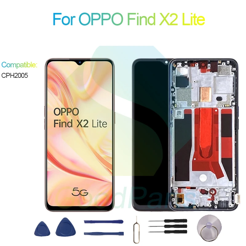 

For OPPO Find X2 Lite Screen Display Replacement 2400*1080 CPH2005 Find X2 Lite LCD Touch Digitizer Assembly