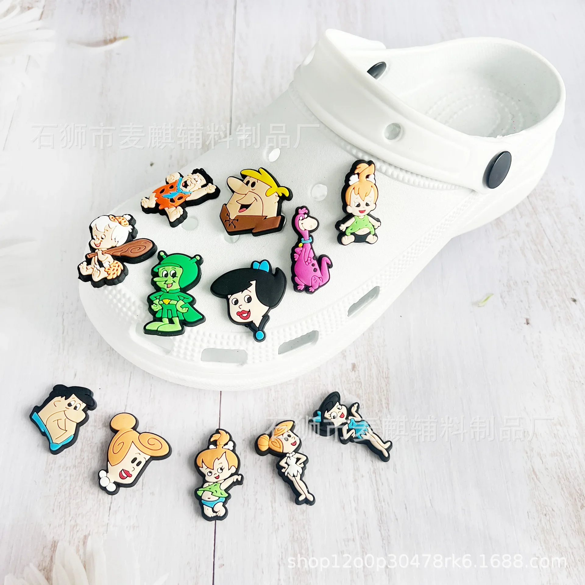 

12pcs The Flintstones Collection Shoe Charms for Crocs DIY Shoe Decorations Accessories Decorations Sandal Decorate Kids Gifts