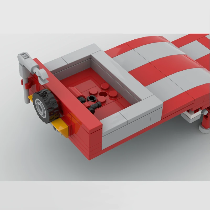 MOC- 216561   Przyczepa z niskim łóżkiem Klocki do budowy Model Inżynieria Budowa Ciężarówka Akcesoria Zabawki dla dzieci Prezenty dla dorosłych 266 szt.