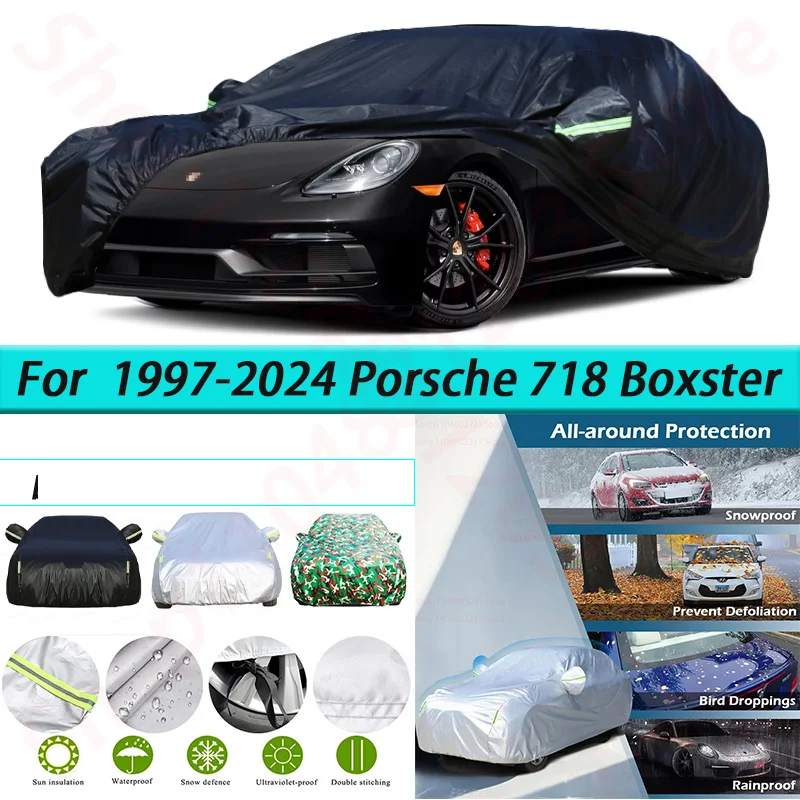 

Waterproof Car Cover for 1997-2024 Porsche 718 Boxster Windproof for Snow Rain Dust Hail Protection