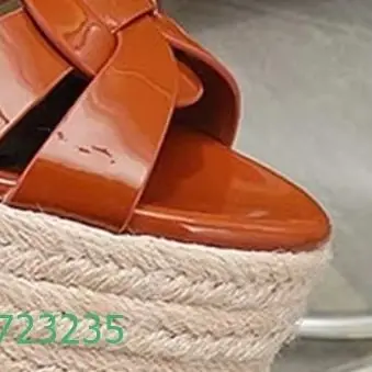 Women Cross Straps Open Toe Wedges Sandals Solid Color Open Toe Real Patent Leather Espadrilles Shoes Newest Summer 14cm Heels