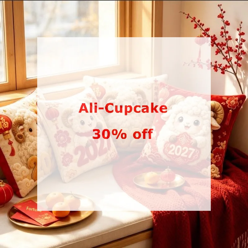 Chinese New Year 2027 Year Of Sheep Cushion Cover Goat Year Sofa Pillow Cover Mascot Sheep Lucky Spring Festival Home Ornament