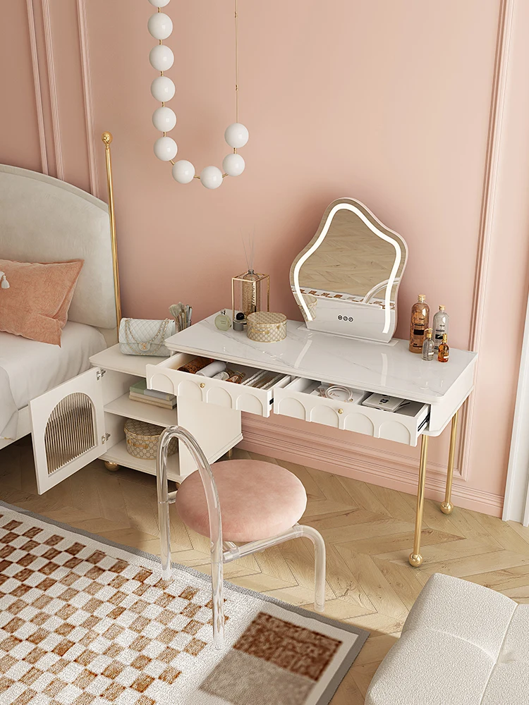 Dresser bedroom dressing tables and chairs modern girls dressing table small cloud mirror dressing table with drawer and storage