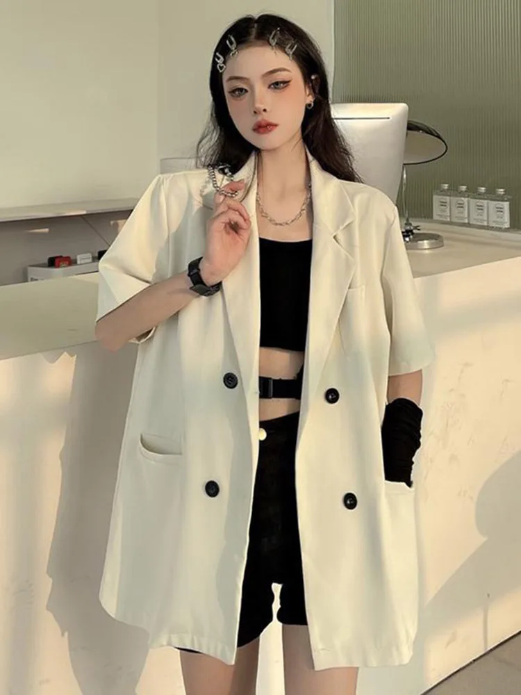 حجم كبير 300 Pou ort Sve بدلة Jaet المرأة الصيف تصميم فضفاض بلا دعوى ملابس خارجية للنساء حجم كبير مريح صالح