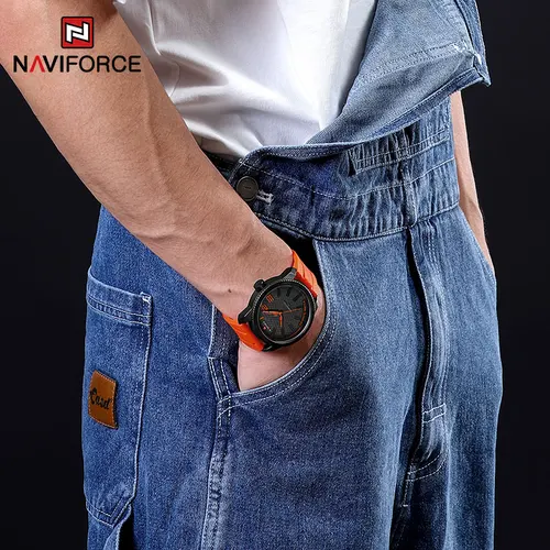 Imagen 2 del producto NAVIFORCE, nuevo estilo, Popular, correa de silicona, relojes de cuarzo para hombre, relojes de pulsera impermeables informales a la moda para hombre, reloj Masculino