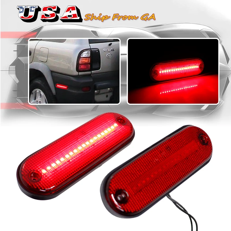 

2PCS Rear Side Marker Light Assembly for Toyota RAV4 1996 1997 1998 1999 2000,Fender Lamp Replace OEM 8175042010 8176042010