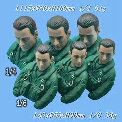 1 Pc 1/4 1/6 Escala Jet Pilots Figuras Toy Modelo Para RC Plane Acessórios Hobby Cor Cabeça Verde Pode Virar à Esquerda e Direita