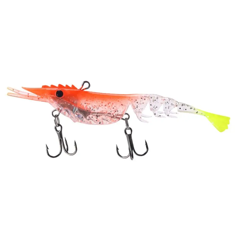 New style Sea Fishing Prawn Lure Single hook Soft Shrimp Fake Bait Flat claw/classic Creative Hook Worm Silicone