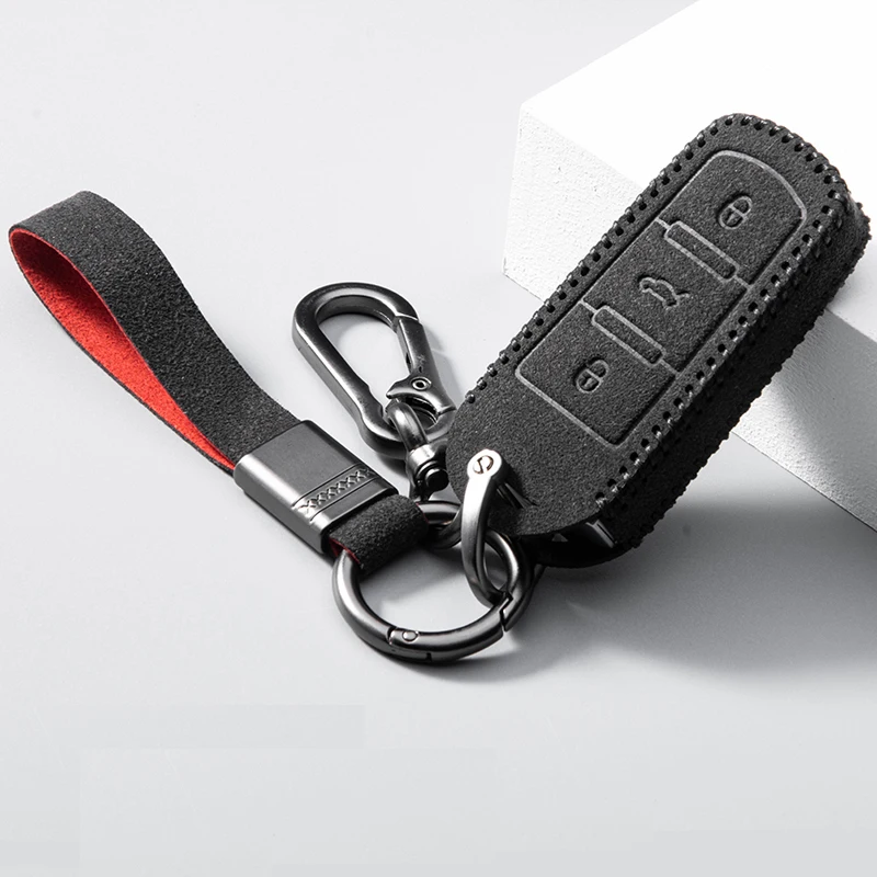 

High Quality Suede Leather Zotye Car Key Case Cover For zotye t600 t700 SR7 SR9 Z700 z500 Car Accessories