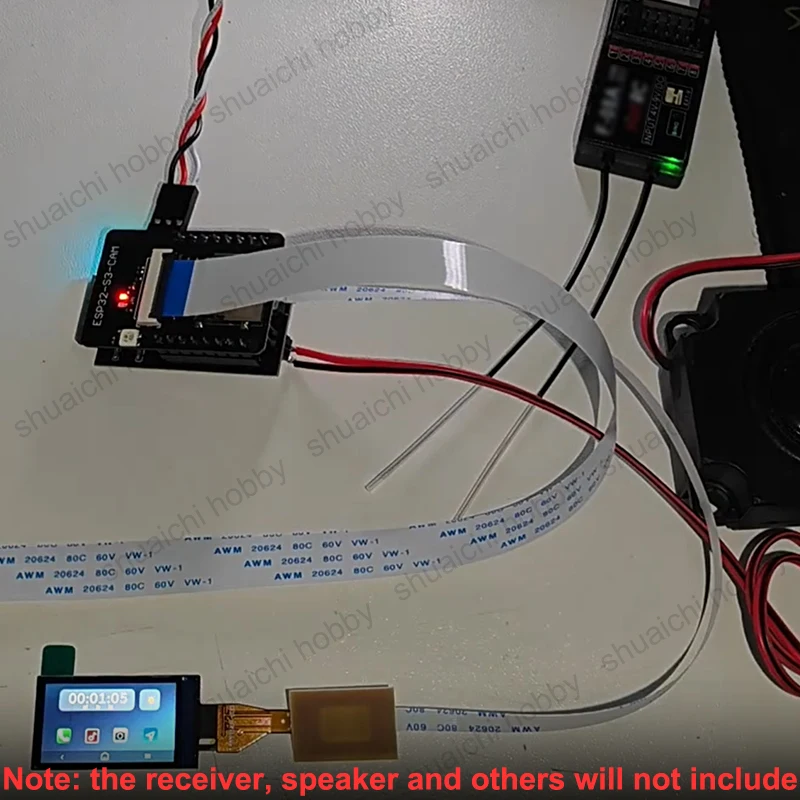 1세트 RC 크롤러 자동차 전자 대시보드 1.14인치 연동 시뮬레이션 중앙 제어 화면 게이지 HD LCD 후방 카메라 디스플레이