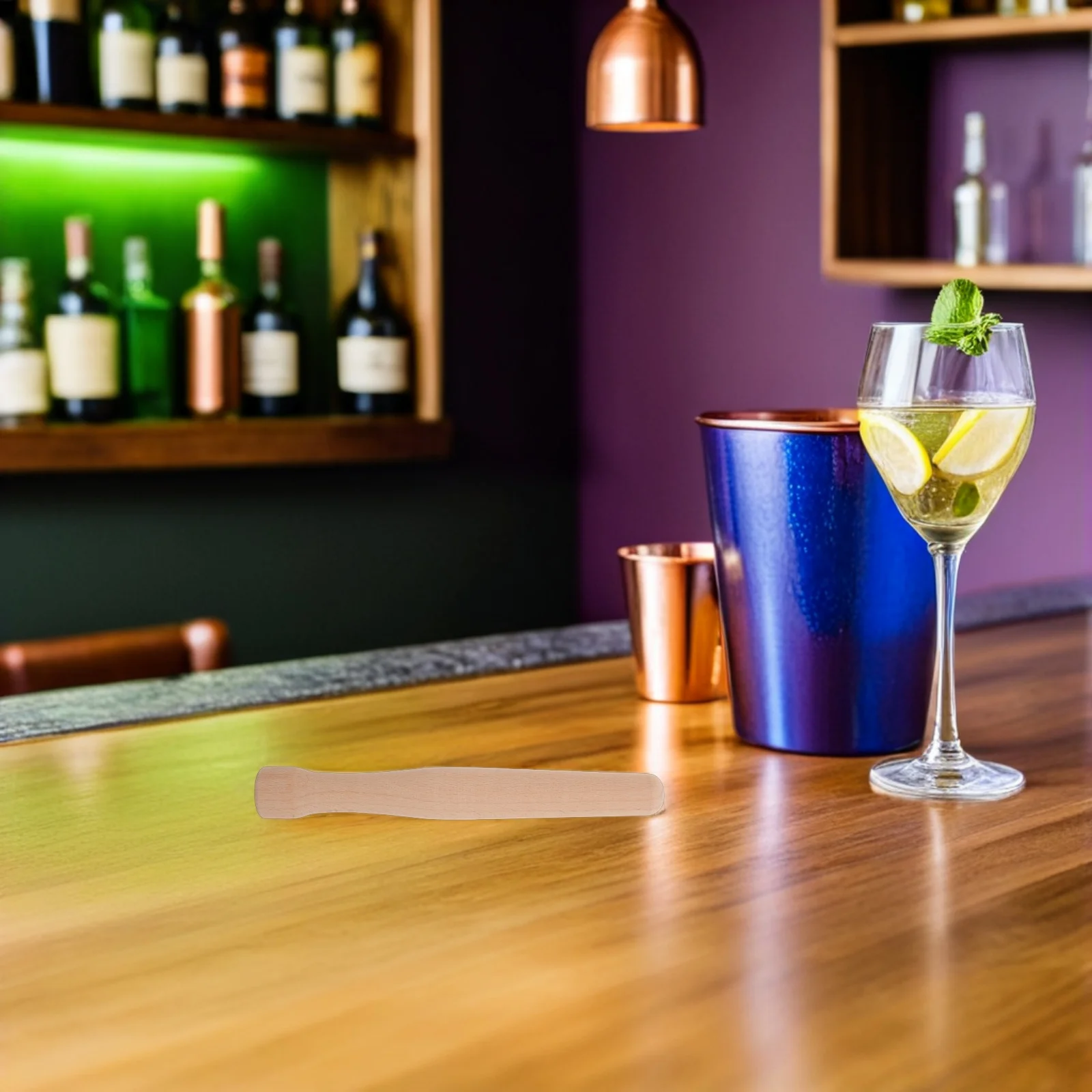 

Wooden Bar Cocktail Muddler Sturdy Ice Crushing Stick for Mojitos Lemon Press Fruit Press Grinding Rod for Beverage Making