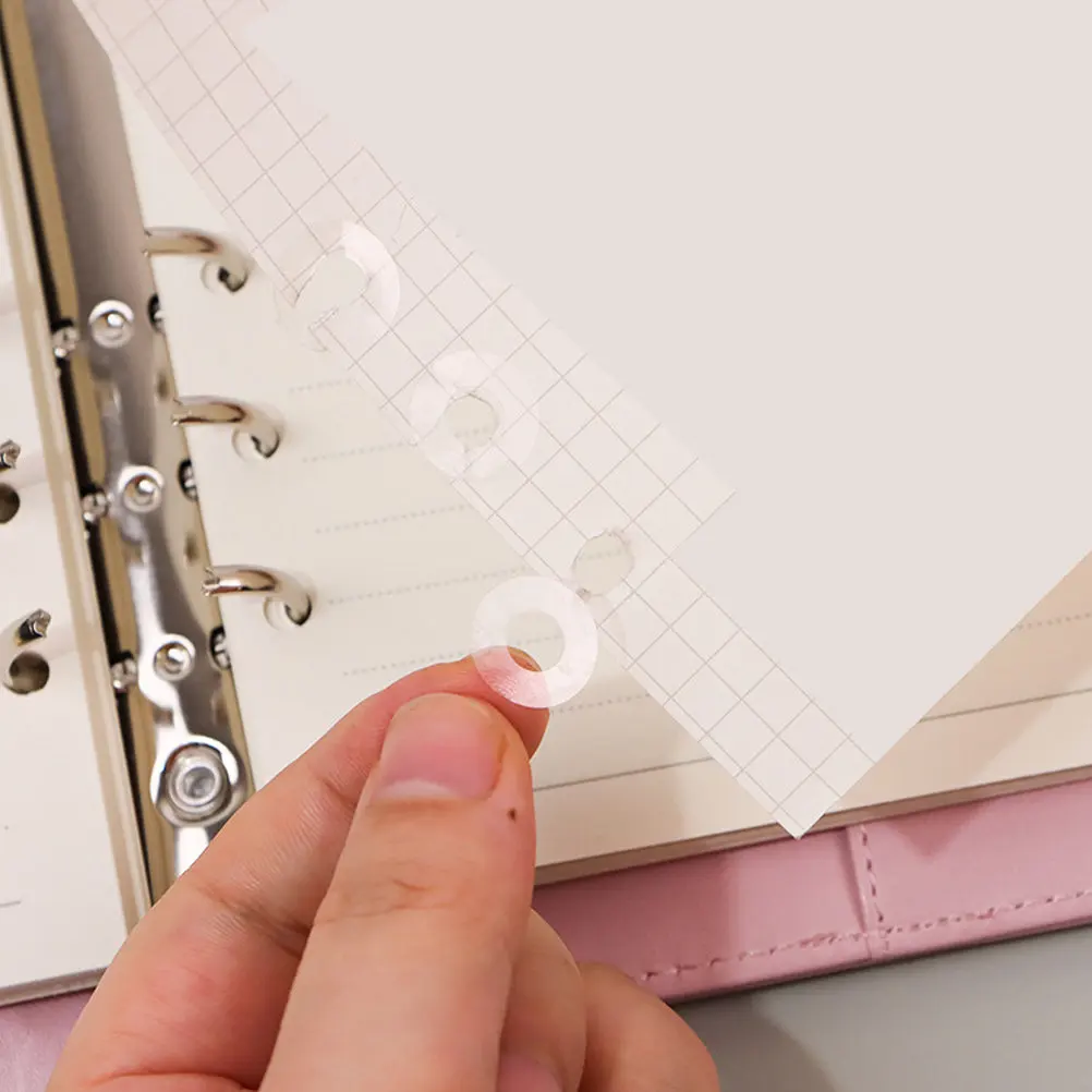 

12 листов самоклеящихся укрепляющих наклеек для перфорированных листов, легко наносятся, для папок, ежедневников, кулинарных книг, детских дневников, DIY