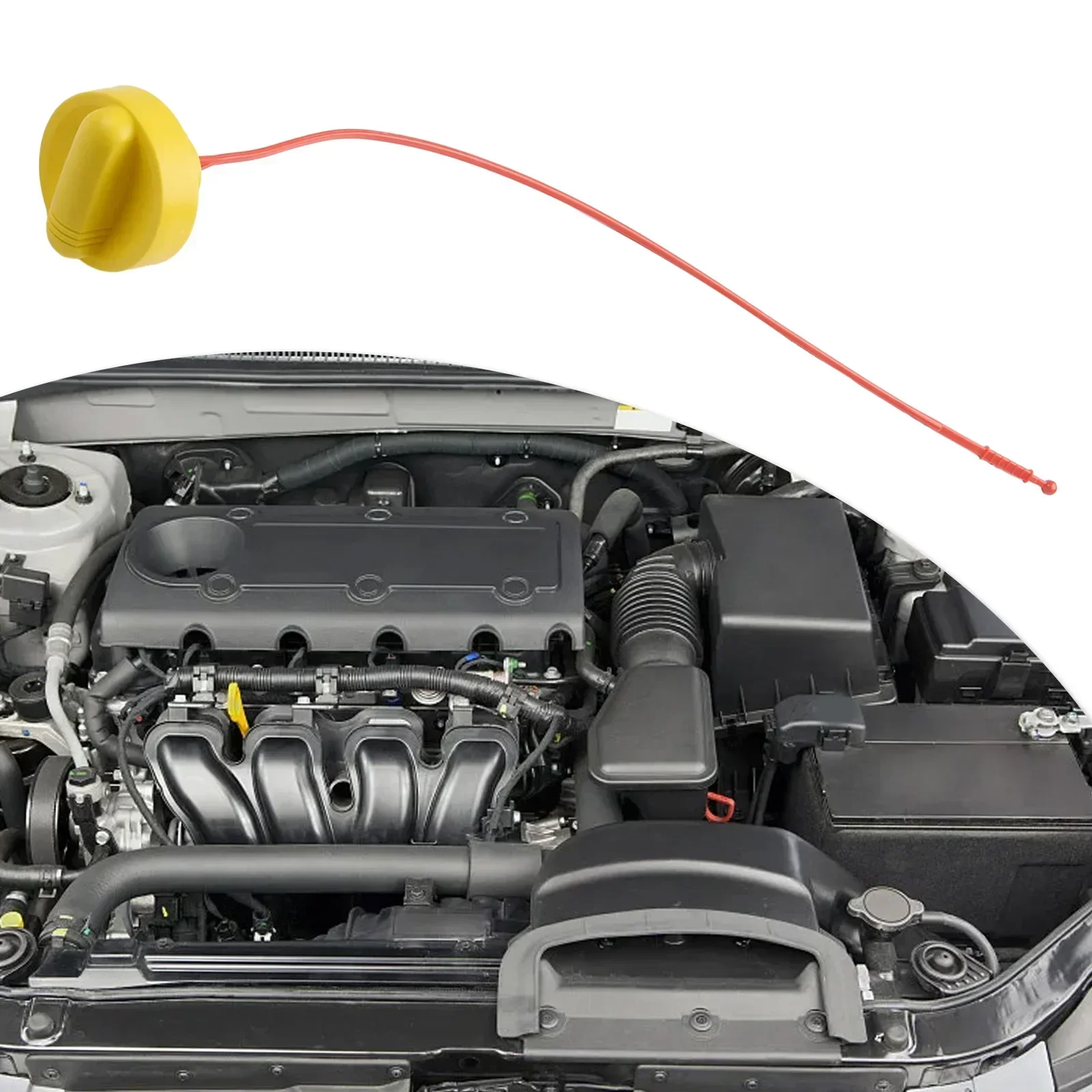 1pc Engine Oil Level Measure Stick Dipstick With Cap For Renault Modus 2004-2016 For Clio MK3 2005-2014 For Grandtour 2010-2016