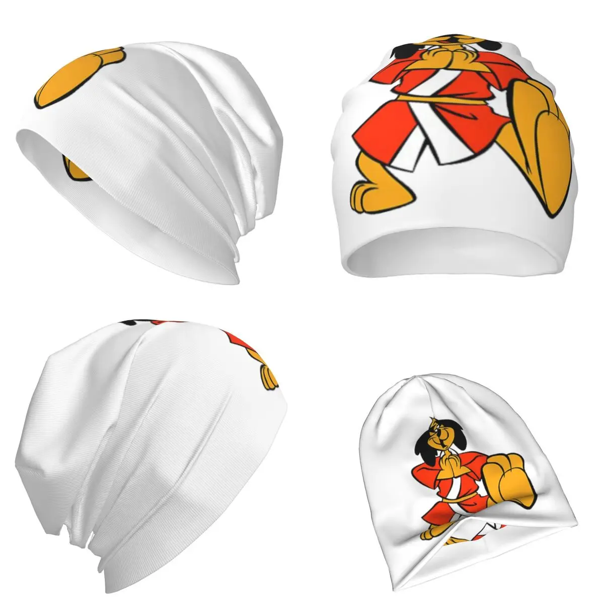 Detective Kung Fu Master Hong Kong Phooey Warm Knitted Cap Hip Hop Bonnet Hat Autumn Winter Outdoor Beanies Hats for Men Women