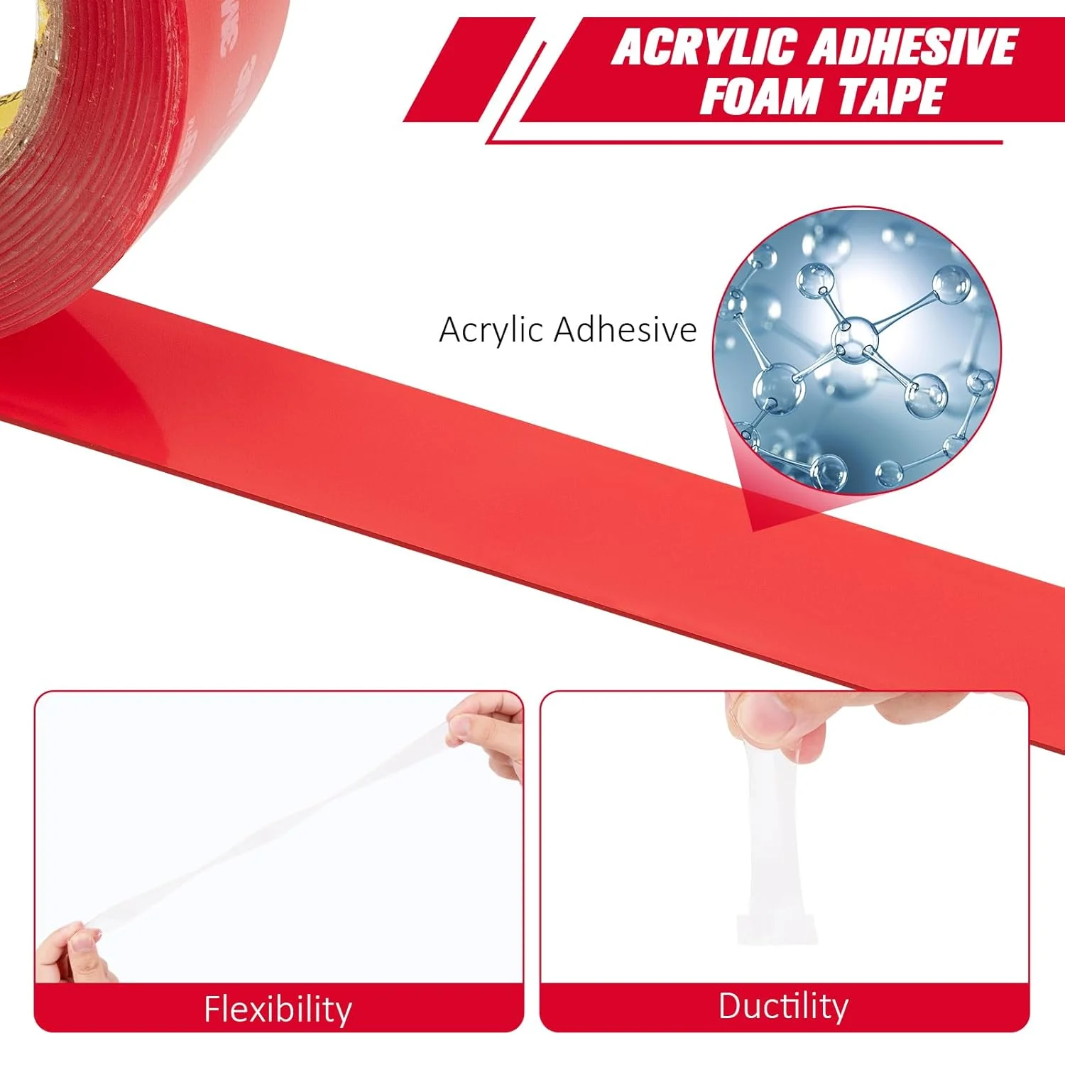 Original 4905 Very High Bond Strong Double Sided Adhesive Tape With High Viscosity For Automotive Heat Restistance Transparent