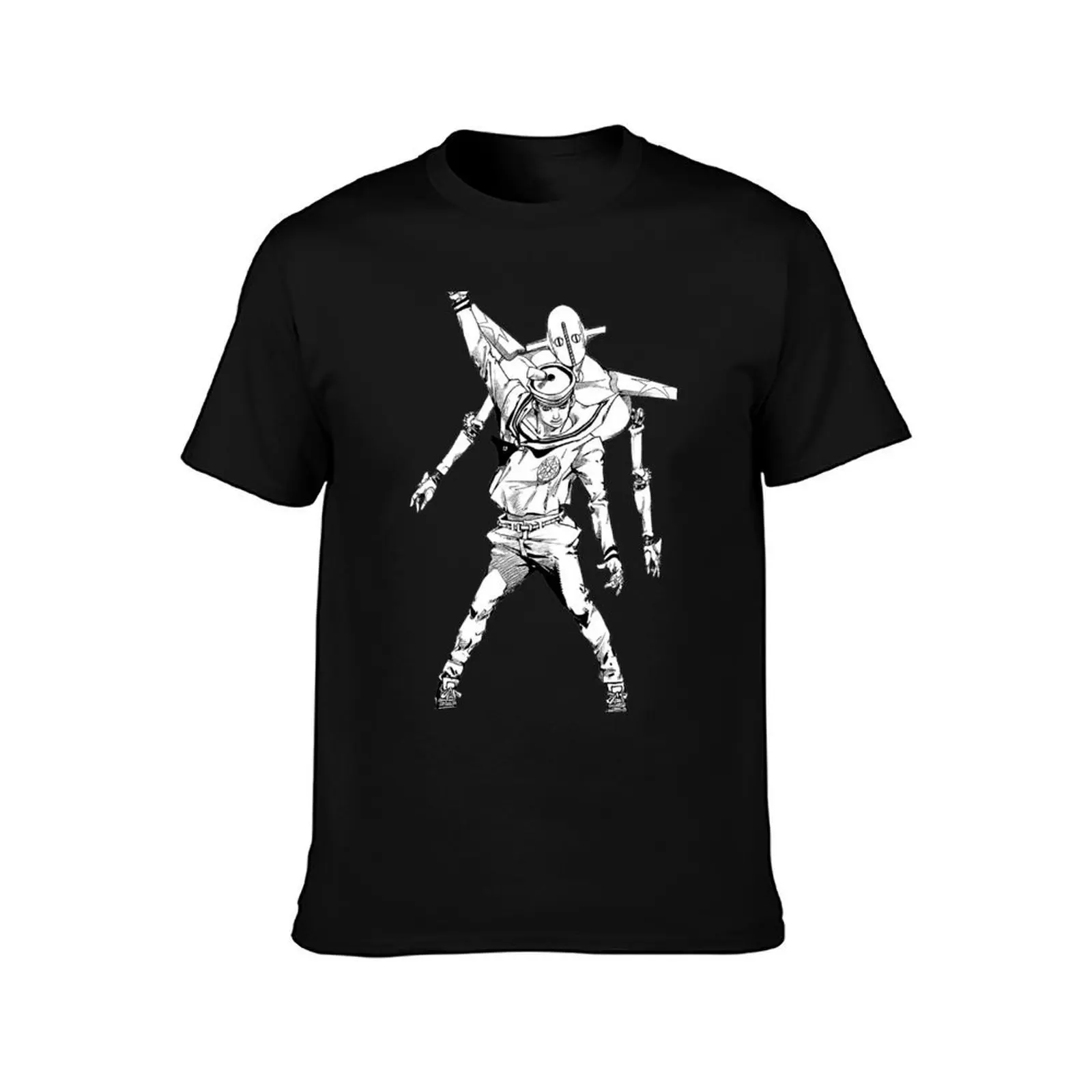 Jojo's legendary pose T-Shirt, Summer Casual Cotton Tee, Oversized Streetwear Tops, Vintage Graphic Print, Unisex Men Women