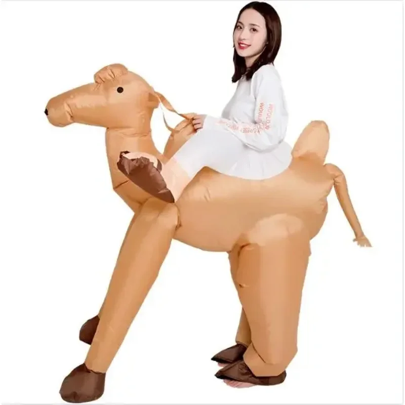 

Надувной костюм верблюда 2092 года, брюки для взрослых, забавный мультяшный манекен, прогулочные поездки с животными, атмосферный реквизит, сгусток пустыни