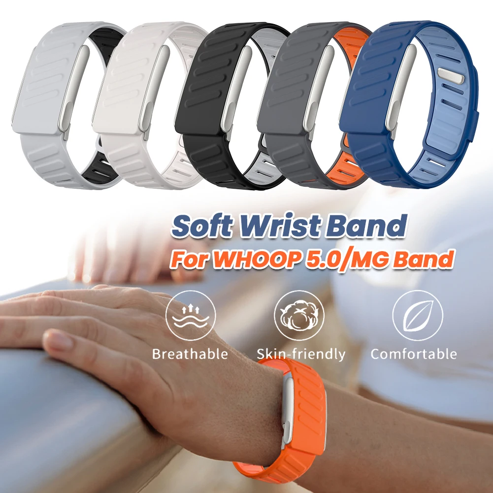 

Мягкий силиконовый ремешок для WHOOP 5.0/MG SportFlex, водонепроницаемый, износостойкий, сменный ремешок для часов