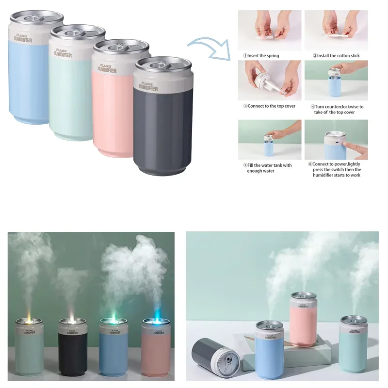 1Pc 260ml Car Air Humidifier Portable Creative Cars Air Humidifiers Diffuser Essential  Scent Diffusers Auto Accessories