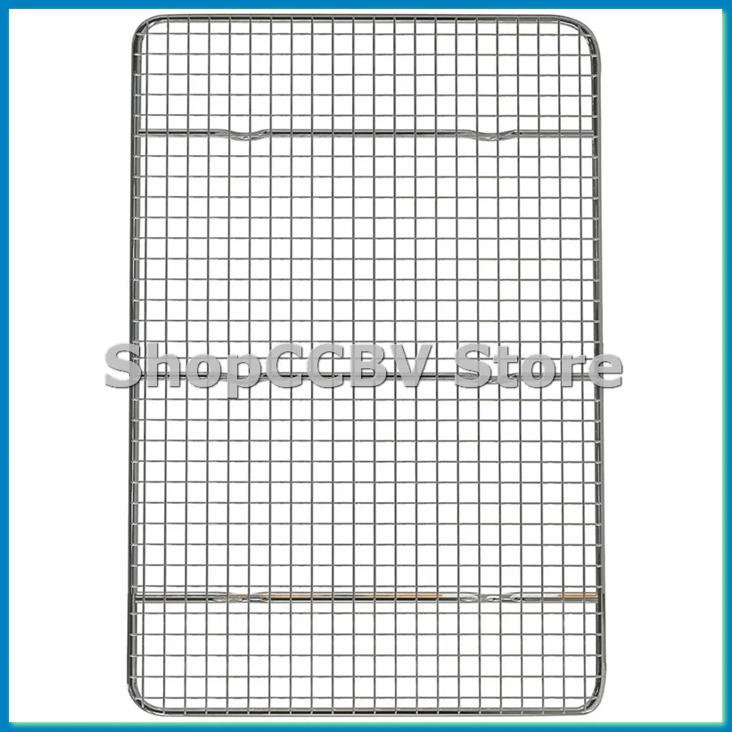 

Охлаждающая стойка и подставка для выпечки, подходит для четверти листа, нержавеющая сталь, проволочные подставки для выпечки печенья с беконом для духовки 39 x 28 см-A50M