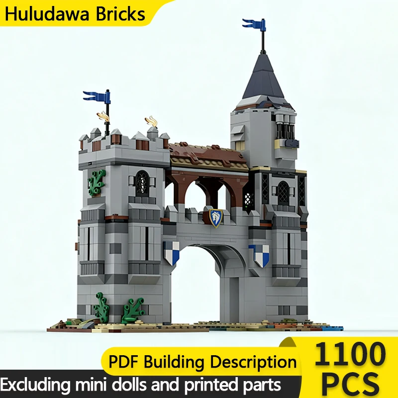 

Средневековый замок, модель MOC, строительные кирпичи, замок, выход, башня, модульная технология, детские праздничные подарки, сборка игрушек, костюм