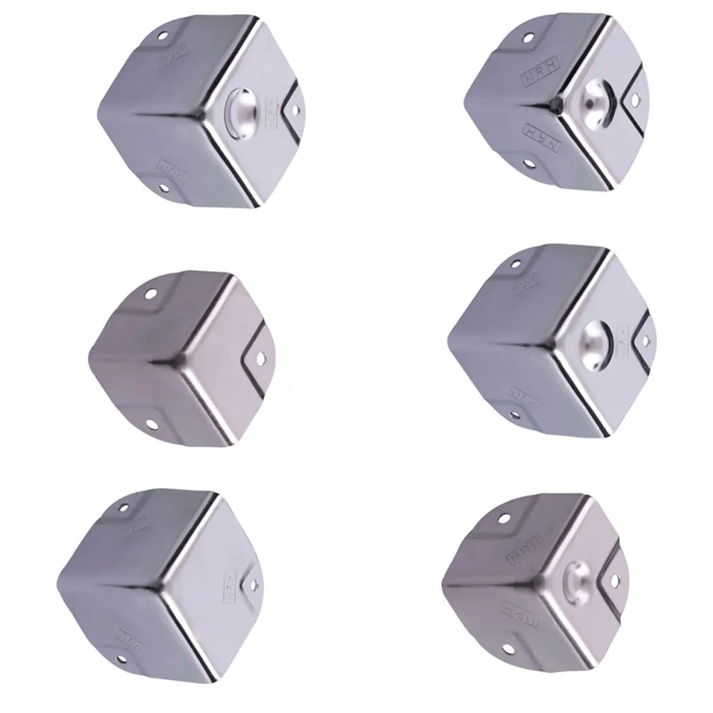 4pcs Stainless Steel Corner Protector Angel Shape Retro Design Desk Table Box Edge Guard For Jewelry Case Worktops Aluminum