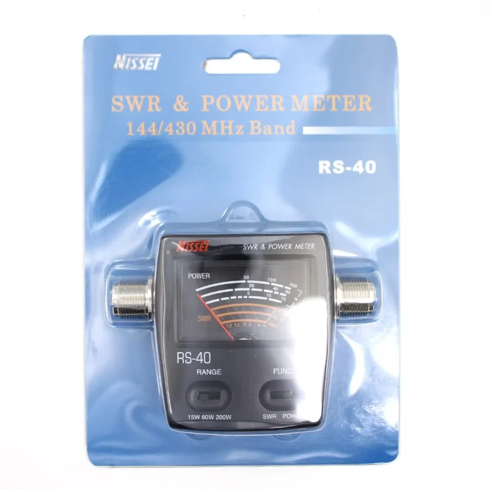 RS-40 SWR/Wattmeter NISSEI 125–525 MHz UHF/VHF M-Typ-Anschluss für TYT Kenwood Baofeng LED-Bildschirm Radio Power Counter