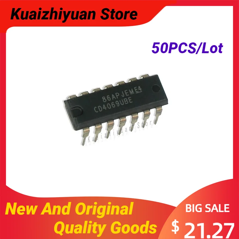 

50PCS/Lot New And Original CD4069UBE DIP-14 CD4069U CD4069BE CD4069 4069 DIP14 IC Chipset Quality Goods