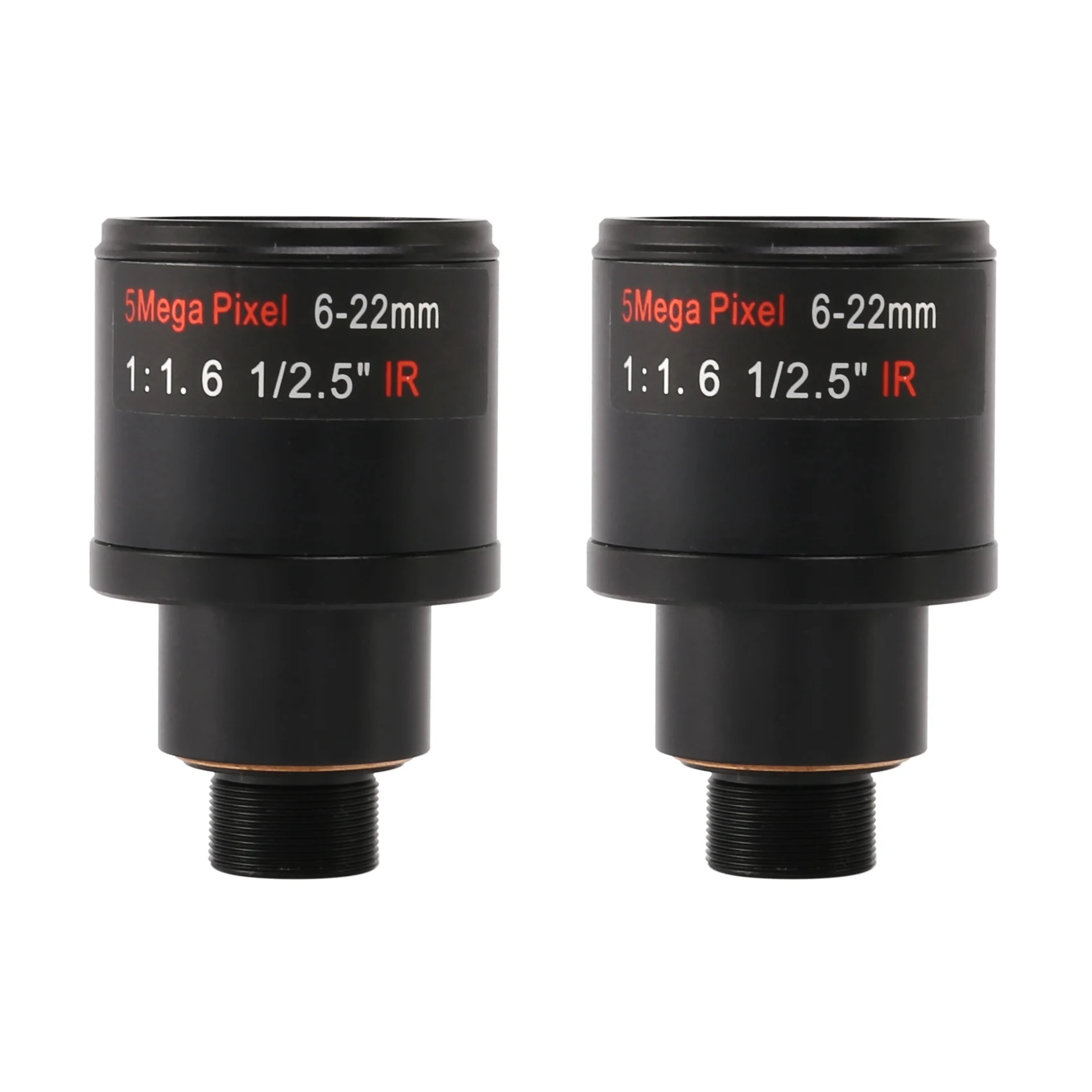 CJSD-2X CCTV Lens 1/2.5 Inch 6-22Mm 5MP M12 Mount Varifocal Lens F1.6 For 4MP/5MP CMOS/CCD Sensor Security IP/AHD Camera
