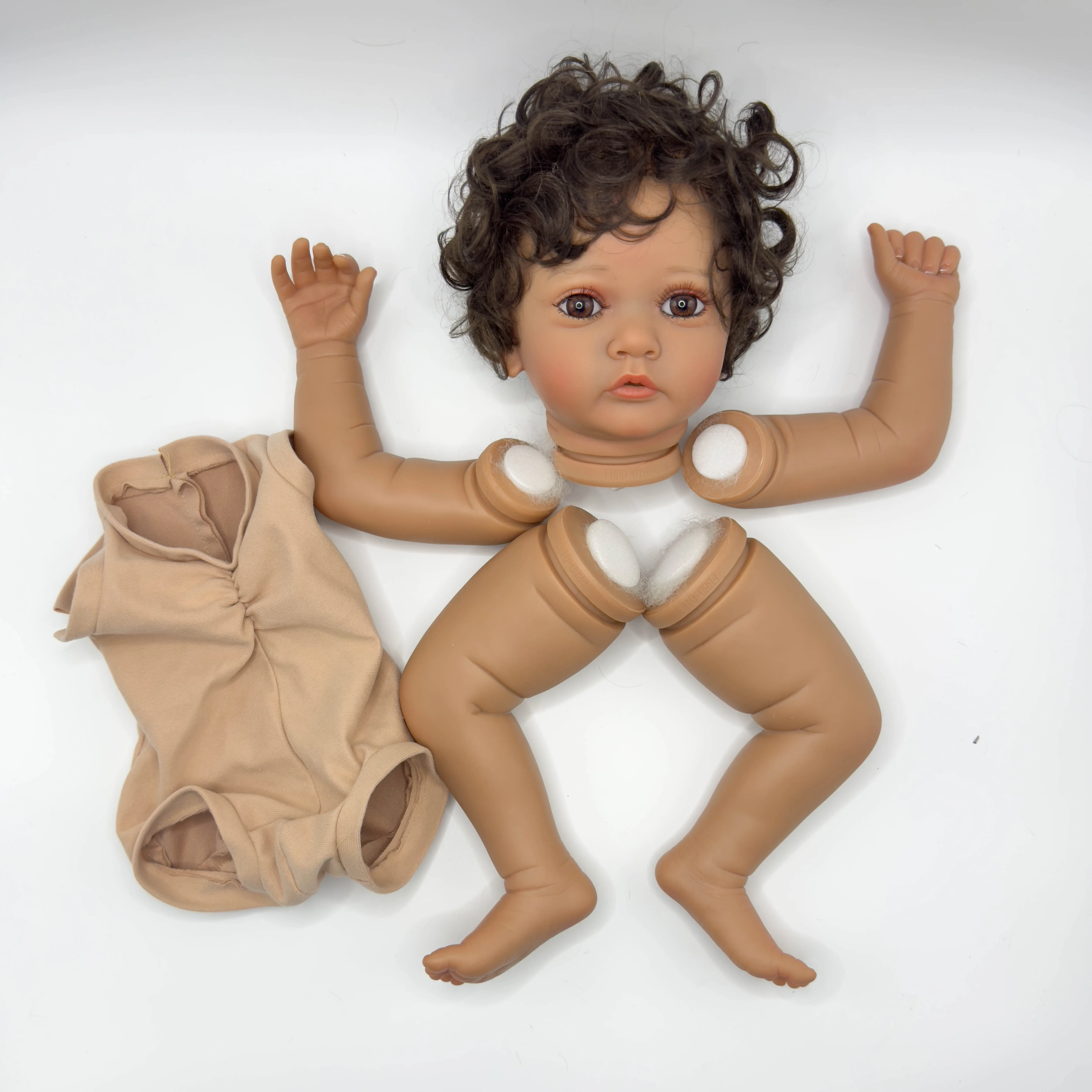 

NPK 24inch Lifelike Ayana Reborn Doll Kit - Painted Unfinished Doll Parts with Hand Rooted Hair for Collectors And Craftsmen