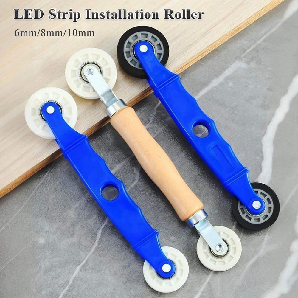 

Инструмент для установки светодиодной ленты 6-10 мм, резиновая ручка колеса, ролик для фиксации алюминиевого профиля, монтаж и наклеивание ленты SMD COB ‌