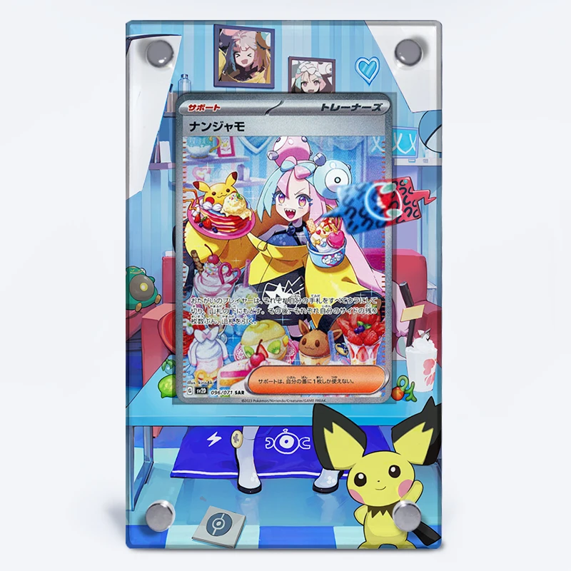 

Anime Pokemon Iono SAR Extended Drawing Card Brick Anime Peripheral Classic Games Collection Card Display Stand Gift