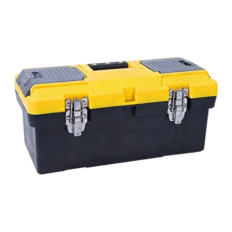 Portable Steel Toolbox Storage Toolbox with 2 Locks for Easy Portability