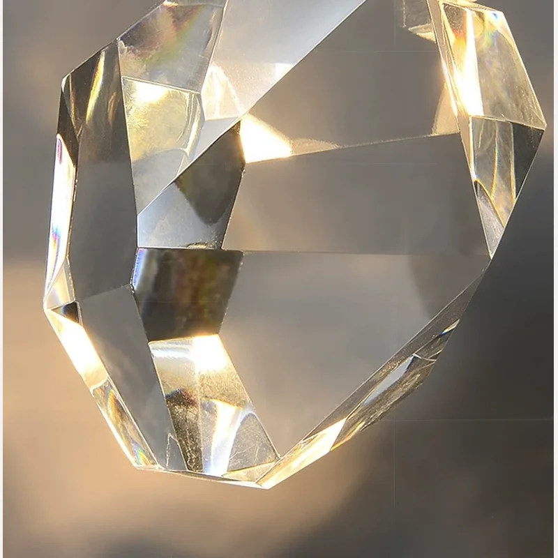 

LED Crystal Indoor Decor Cafe Bar Bedside Luxury Pendant Lights For Dining Living Room Bedroom Kitchen Hanging Ceiling Lamps