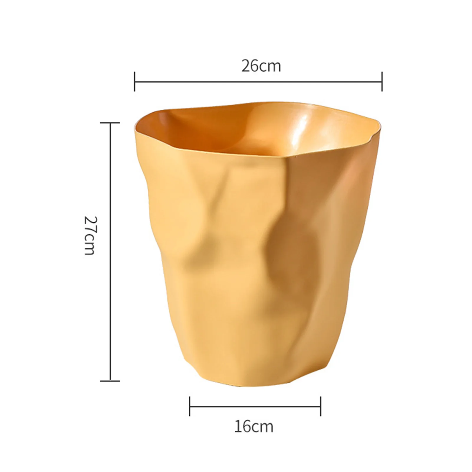 1Pc Kleine Prullenbak Plastic Unieke Onregelmatige Gekreukelde Moderne Prullenbak Open Top Vuilnisbak voor Badkamer Kantoor Slaapkamer Keuken
