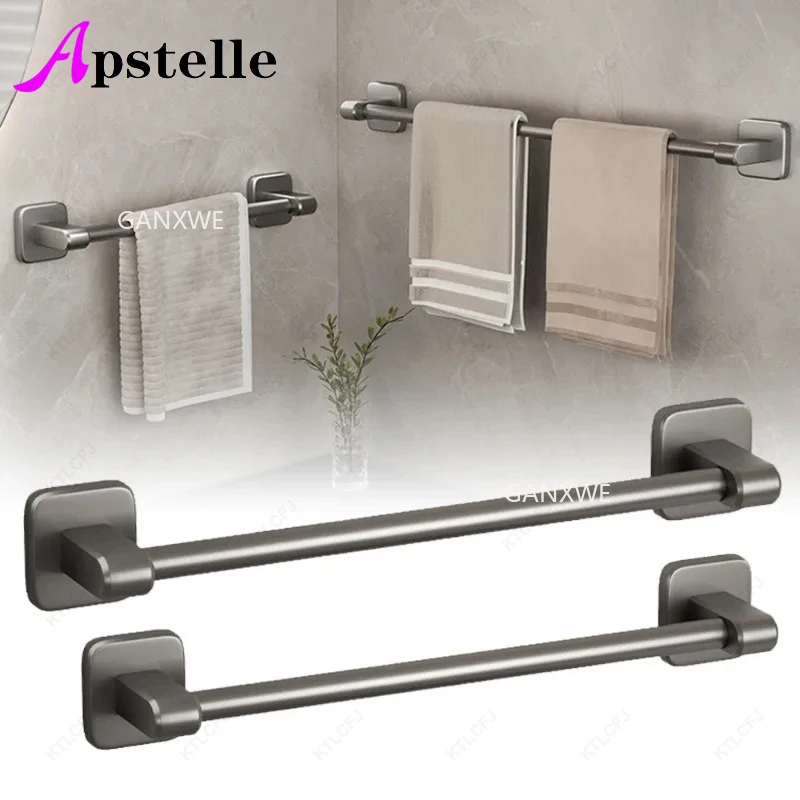 APSTELLEBathroom AccessoriesTowel HangeSelf-adhesiveHomeBathroomTowelRack HolderWithout DrillingWall MountedTowel Shelf Kitchen