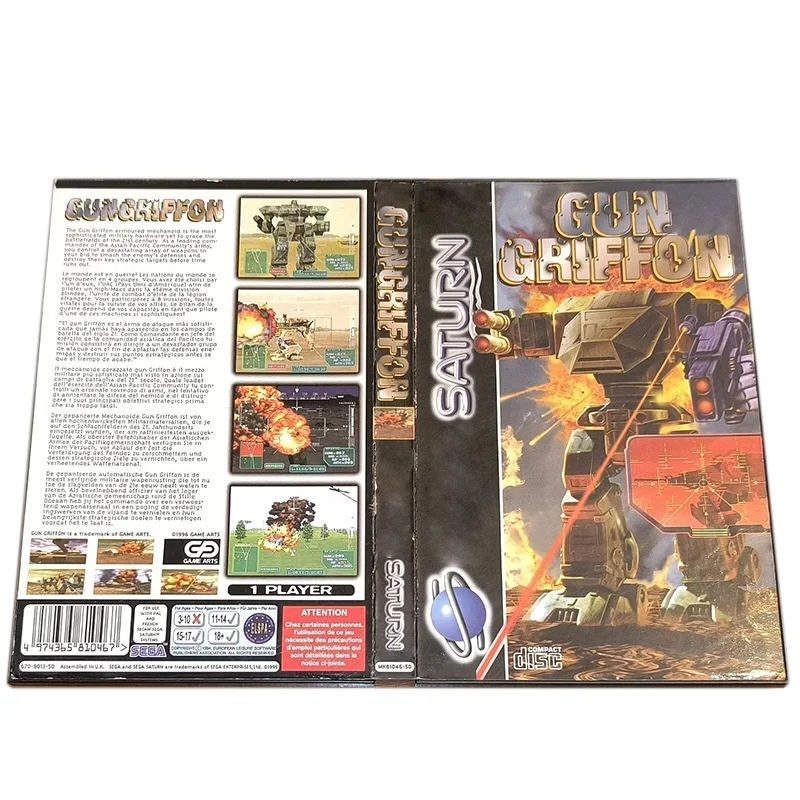 Game Saturn Copy Disc seri gungriffon dengan Manual Unlock SS, Game Konsol Optical Drive Retro Video Direct Reading