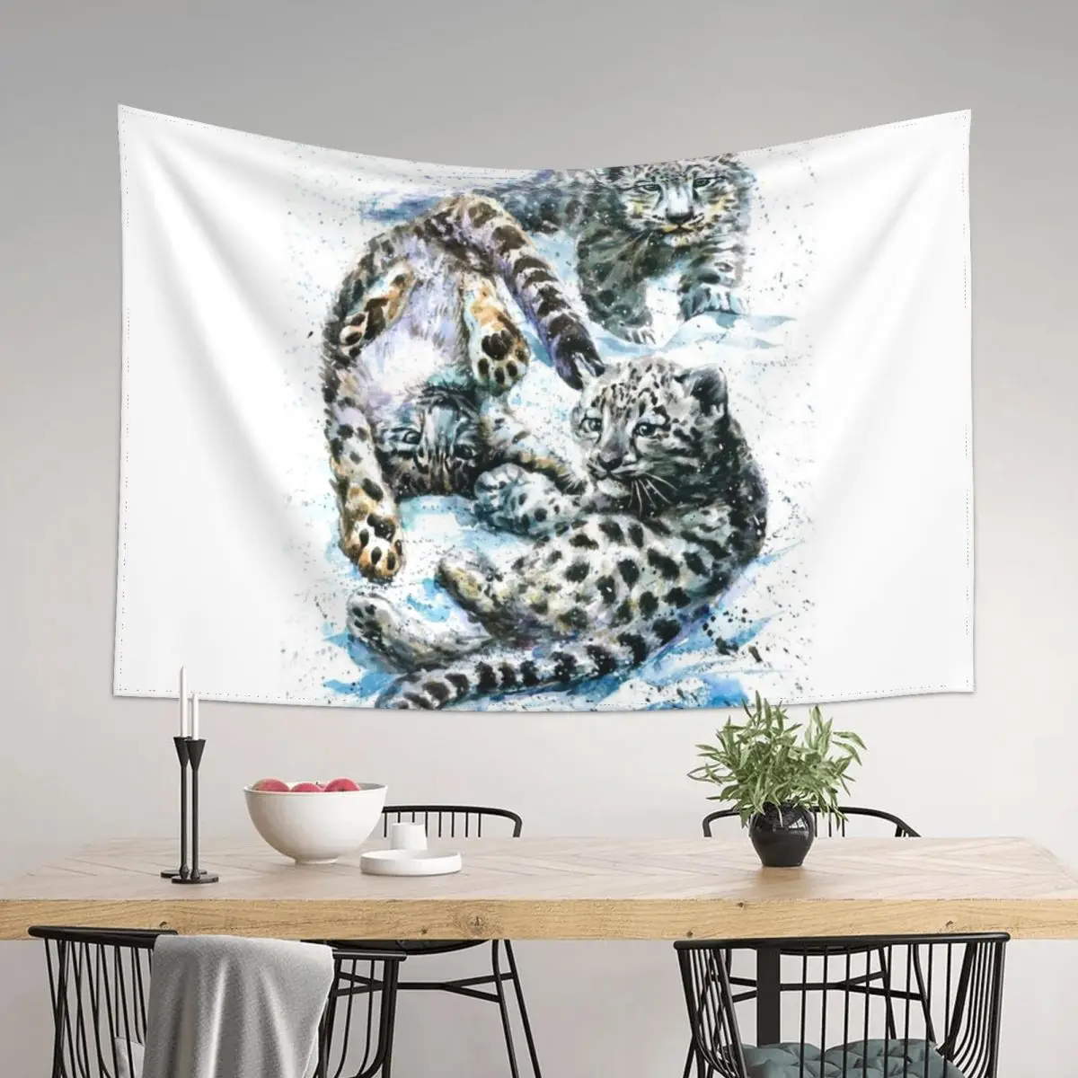 

Little snow leopard Tapestry Nordic Home Decor Home Decorating Wall Carpet Room Decor Cute Tapestry