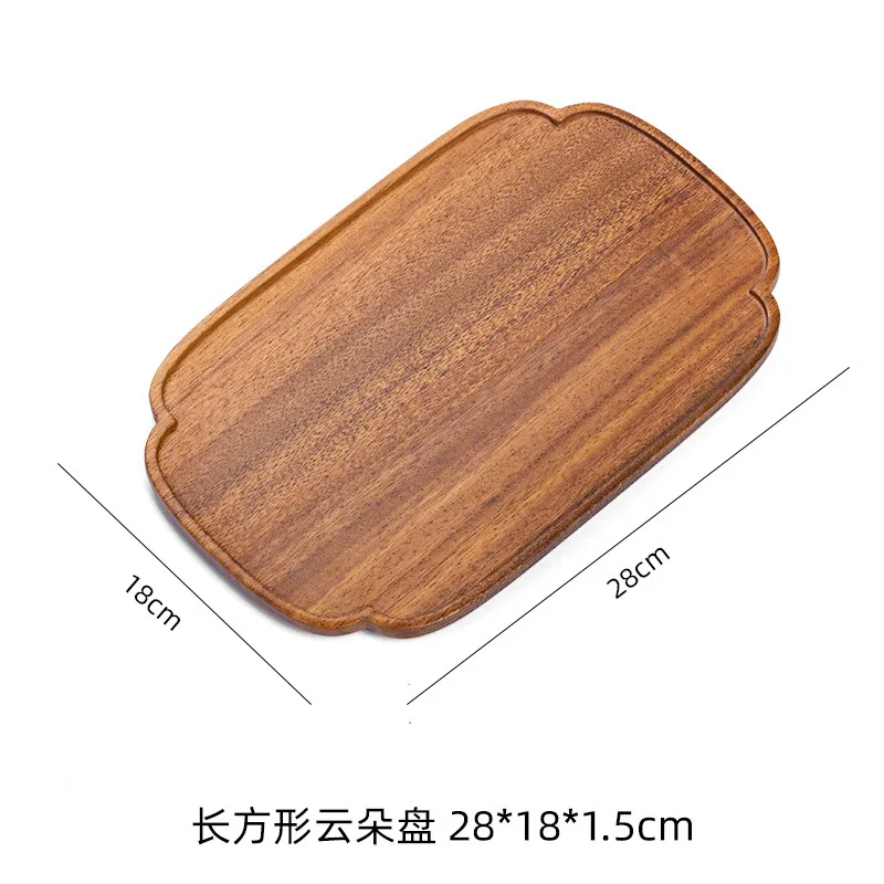 Solid Wood Towel Tray Coffee Cup Plate Tea Tray Fruit Food Storage Holder Hotel Home Decorate Supplies