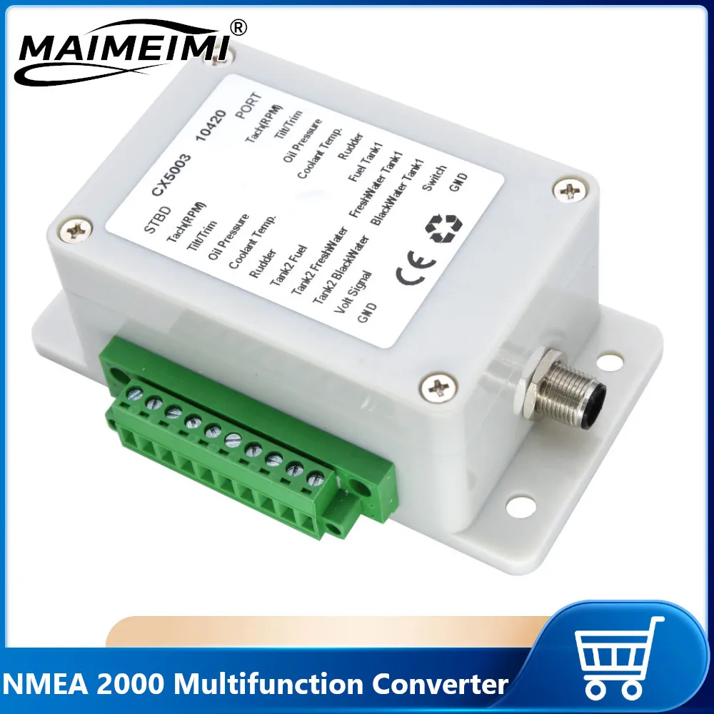 

1PC CX5003 NMEA 2000 Multifunction Converter Connect Up to 18 Sensors 0-190ohm NMEA2000 Converter For Marine Boat Yacht Sensor
