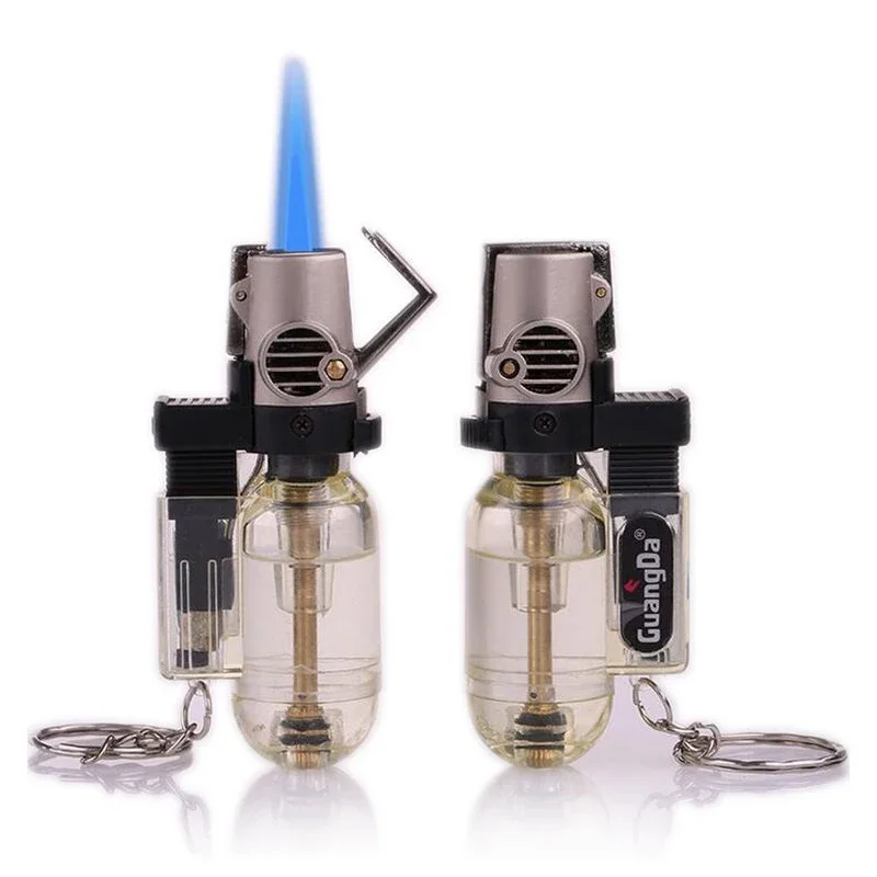 Portable and Transparent Small Welding Gun, Direct Charging, Windproof Moxibustion, Inflatable Lighter, Small Spray Gun Pendant